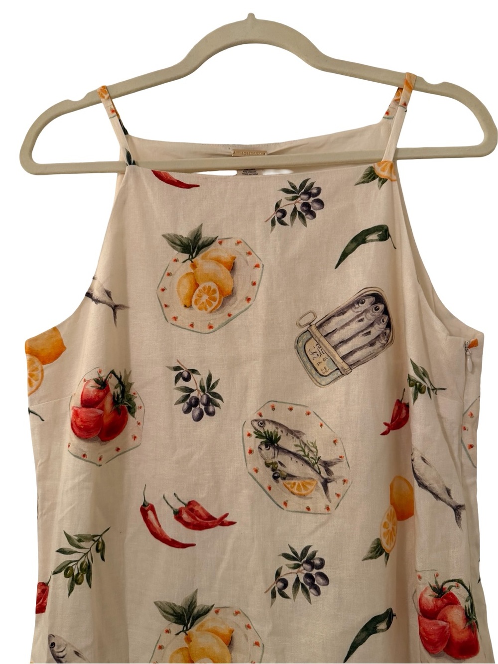 Magaschoni Sardine Linen Mini Dress S NWT - Picture 5 of 10
